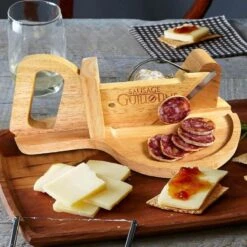 MikaMax Worst Guillotine - Worstsnijder - Worst Snijplank - Sausage Guillotine - Makkelijk Schoon Te Maken - RVS Mes - Bamboe - 30 X 19cm -Beste Keukengerei Winkel 1200x1200 889