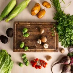 VDN Professionele Snijplank Acacia Hout Met Sapgeul En Handvatten – Hakblok 26x38x3.5 Cm -Beste Keukengerei Winkel 1200x1200 905