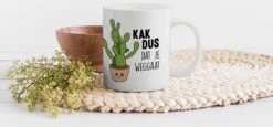 Mok - Koffiemok - Spreuken - Quote - 'Kak Dus Dat Je Weggaat' - Baan - Mokken - 350 ML - Beker - Koffiemokken - Theemok - Mok Met Tekst -Beste Keukengerei Winkel 1200x557 2
