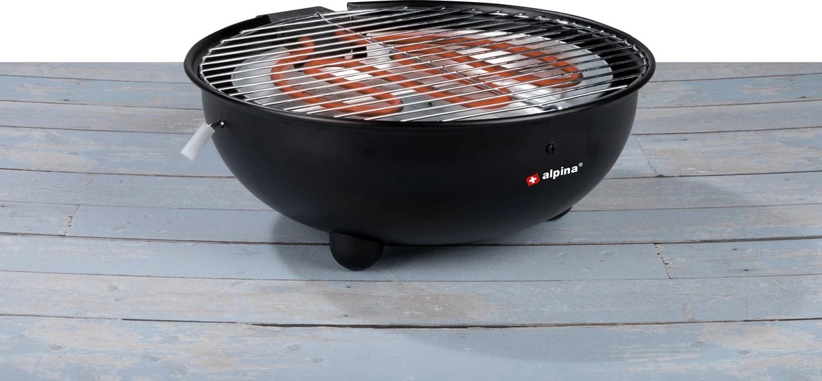 Alpina Elektrische BBQ - Tafel-Barbecue - Geen Rook - Binnen Barbecueën - 1250W - Ø 30 Cm - Zwart 10 Alpina Elektrische BBQ - Tafel-Barbecue - Geen Rook - Binnen Barbecueën - 1250W - Ø 30 Cm - Zwart - Afbeelding 8