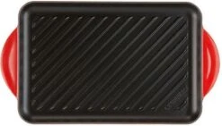 Le Creuset - Gietijzeren Grillplaat - 32x22cm - Kersenrood -Beste Keukengerei Winkel 1200x685 3