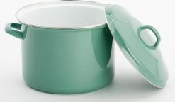 Lite-Body Magnus Soeppan/Stamppotpan Met Deksel - 24cm/8l - Emaille - Olijf Groen -Beste Keukengerei Winkel 1200x698 1