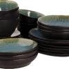Palmer Serviesset Lotus Stoneware 6-persoons 24-delig Zwart Turquoise -Beste Keukengerei Winkel 1200x707 5