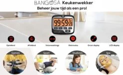 BanGosa® Magnetisch Digitale Kookwekker - Timer - RVS - Keukenwekker Digitaal - Digitale Keuken Timer - Stopwatch Met Magneet -Beste Keukengerei Winkel 1200x739 4