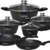 Cheffinger Pannenset - 10 Delig - Marmeren Coating - Inductie - Met Glazen Deksels - Zwart 1 Cheffinger Pannenset - 10 Delig - Marmeren Coating - Inductie - Met Glazen Deksels - Zwart -Beste Keukengerei Winkel 1200x836 2