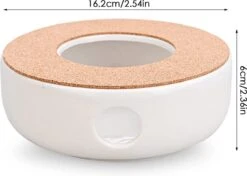 ConBlom Keramische Theepot, Warmer, Theewarmer, Koffiewarmer, Stoofje, Met Kurk-stoofje, Theepot Basis, Theefornuis, Melkwarmer Voor Thuis, Café, Theemelk (zonder Kaars En Theepot) -Beste Keukengerei Winkel 1200x855