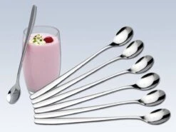 Dessertlepels - Cocktaillepels - IJslepels - Latte Macchiato Lepels - Yoghurtlepels - Set Van 6 Stuks -RVS (18/0) -19 Cm -Beste Keukengerei Winkel 1200x900
