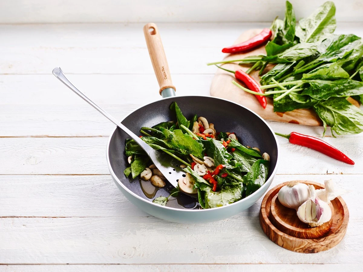 GreenPan Mayflower Wok - Ø 28 Cm - Keramisch - Inductie 4 GreenPan Mayflower Wok - Ø 28 Cm - Keramisch - Inductie - Afbeelding 2