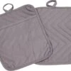 Roegaarden Pannenlappen - Pannenlap - 2 Stuks - Met Insteekvakken - Grijs -Beste Keukengerei Winkel 1200x908
