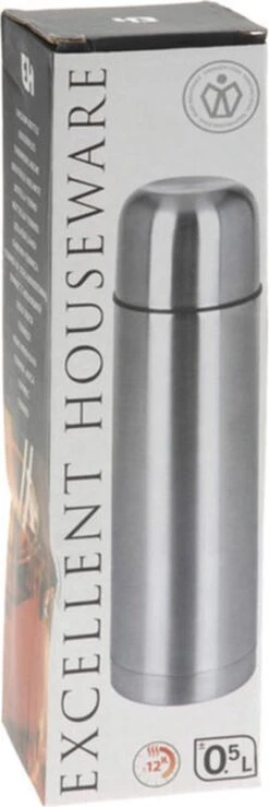 Merkloos Excellent Houseware Bullet Isolatiekan - 0,5 L - RVS -Beste Keukengerei Winkel 401x1200
