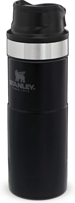 Stanley Trigger-Action Travel Mug 0.47L - Thermosfles - Matt Black -Beste Keukengerei Winkel 448x1200