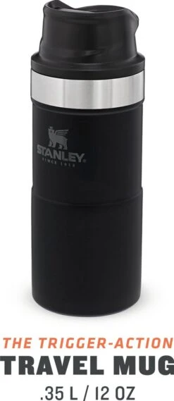 Stanley Trigger-Action Travel Mug 0.47L - Thermosfles - Matt Black -Beste Keukengerei Winkel 521x1200