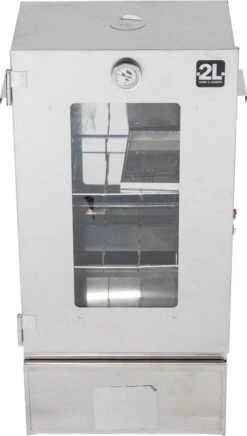 2-L Home & Garden XL Rookoven - RVS - 80x40x28 Cm - 3 Etages -Beste Keukengerei Winkel 680x1200 3