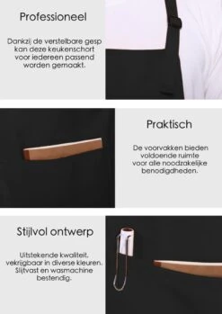 Schortenwinkel - Professioneel Keukenschort - Kookschort - Horeca - Zwart 12 Schortenwinkel - Professioneel Keukenschort - Kookschort - Horeca - Zwart -Beste Keukengerei Winkel 850x1200