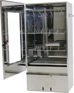 2-L Home & Garden XL Rookoven - RVS - 80x40x28 Cm - 3 Etages -Beste Keukengerei Winkel 958x1200 1